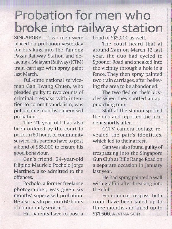 [TODAY] Probation for men who broke into railway station