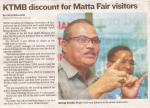 KTMB Discount For Matta Fair Visitors