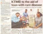 KTMB to aid of teen with raren disease